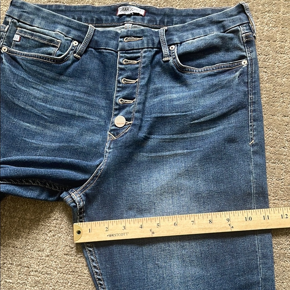 Dear John Tall Women’s Button Up Jeans Blue Flare Wide Leg Jeans Size-W31 X L32 - Picture 11 of 14